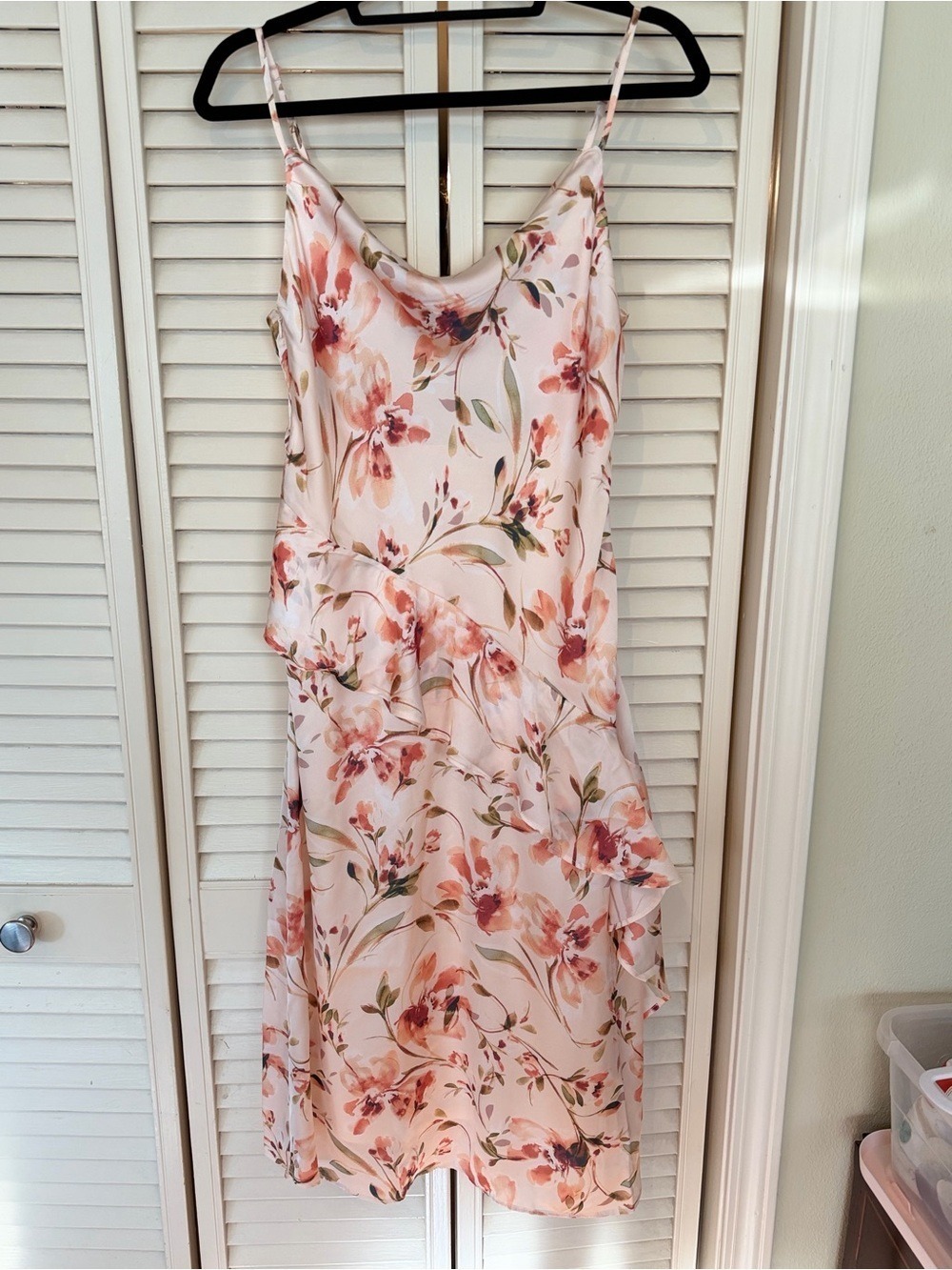 Laundry by Shelli Segal Watercolor Floral Cowl Neck Midi Dress Size 6 - Picture 4 of 8